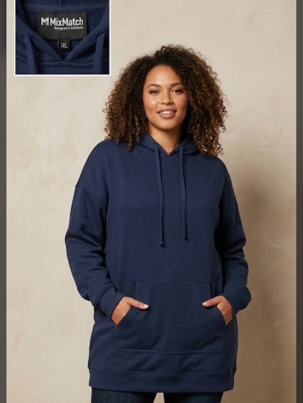 Oversized Hoodie Tunic Style Women's 1XL Casual Plus Size Soft & Comfy Like New